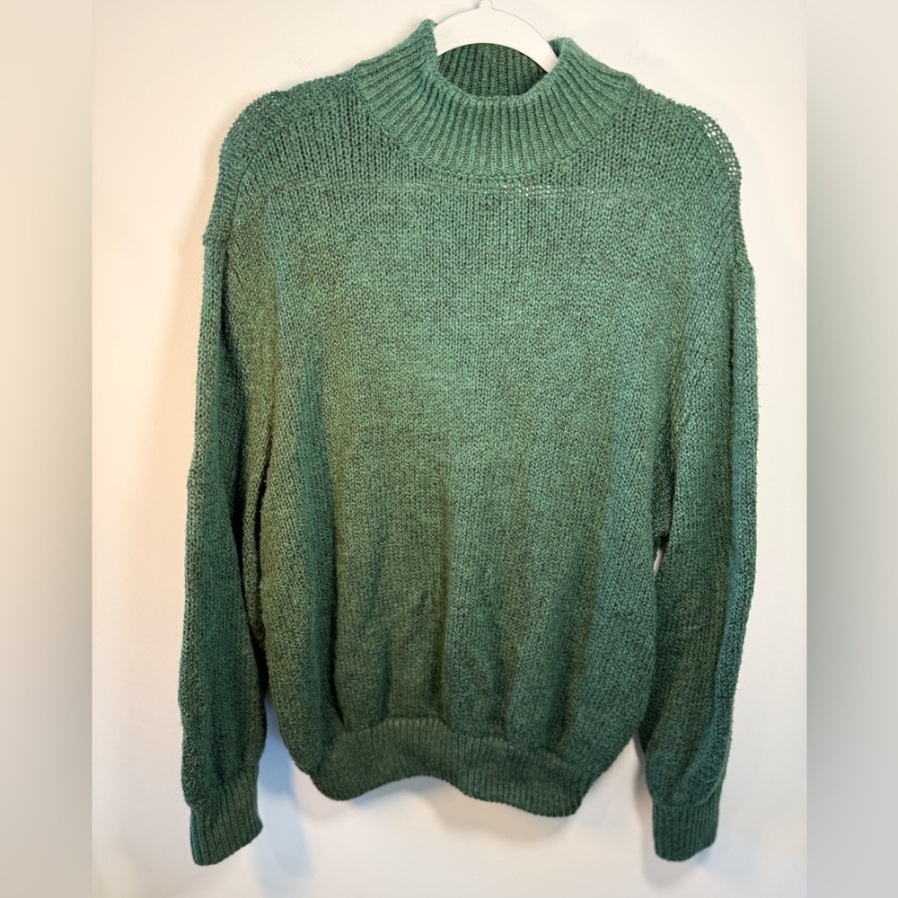 Aerie Women Green Turtleneck Sweater Pullover Size Large